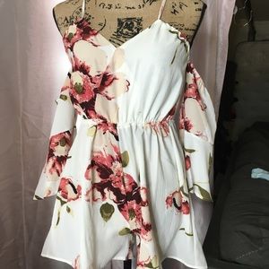 White floral romper